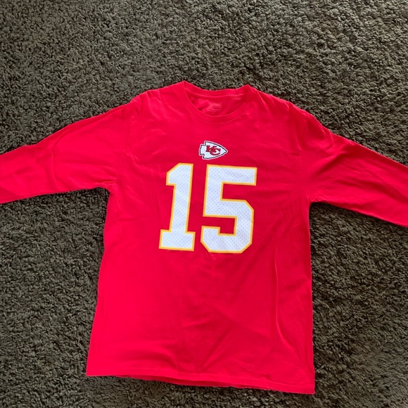 Patrick Mahomes KC lg red proline fanatics long sleeve tee - Picture 1 of 4